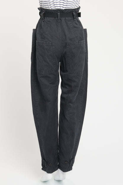 Blue Cotton Blend Rinny Preowned Trouser