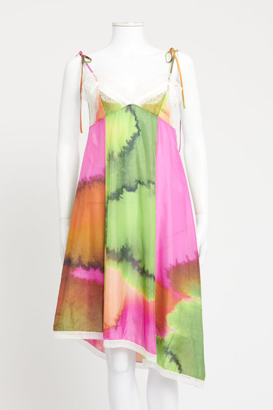 Multicoloured Silk Blend Preowned Knee Dress