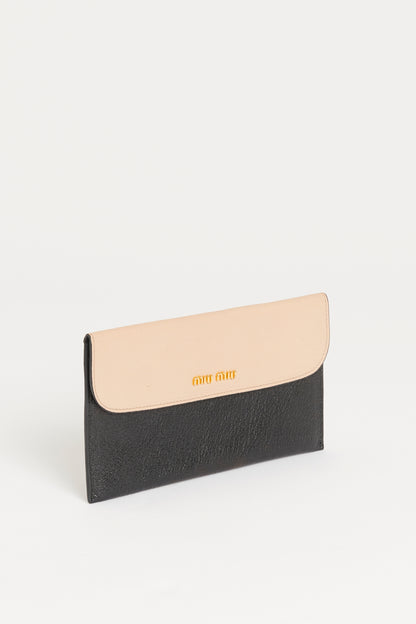 Two Tone Leather Madras Preowned Wallet