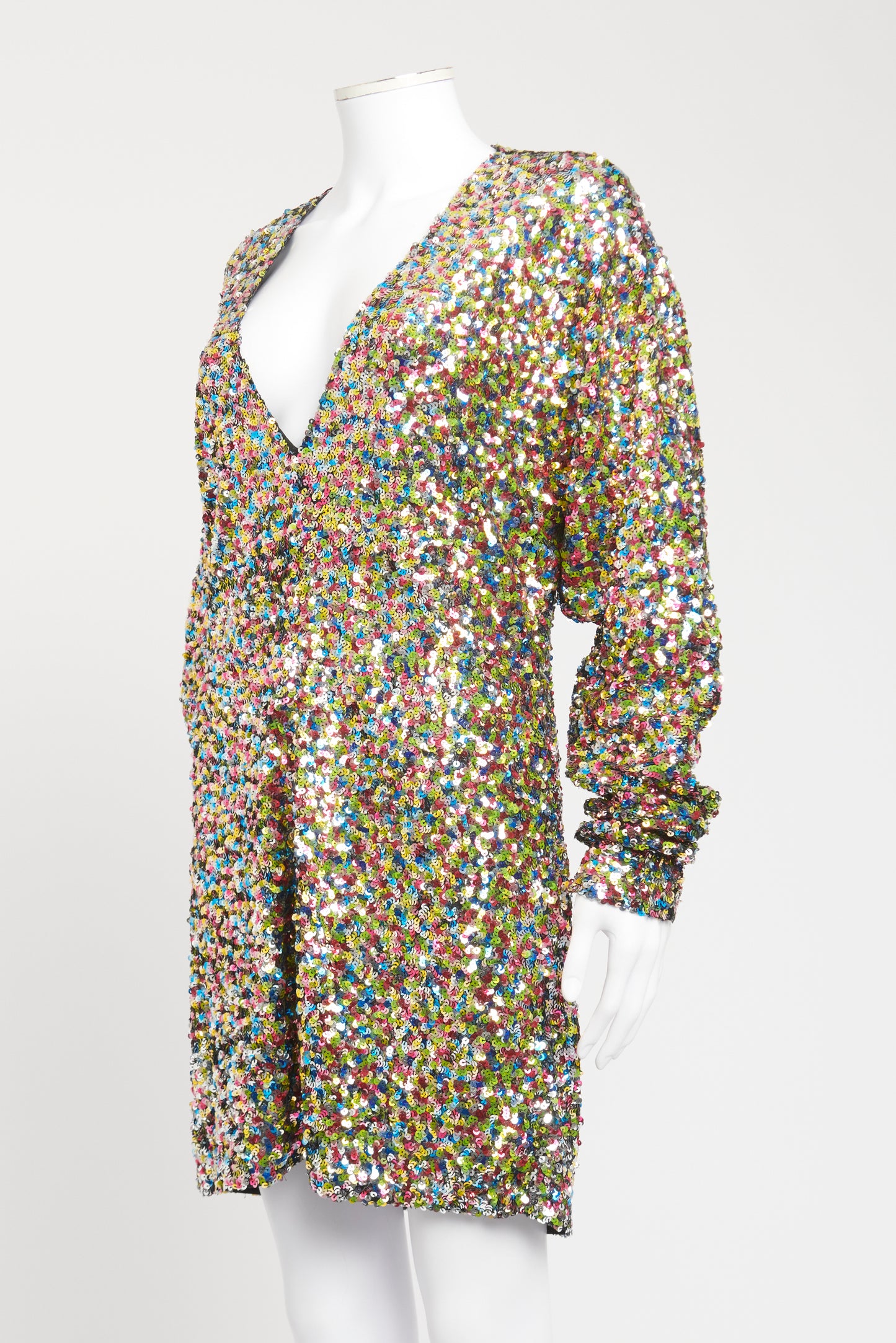 Multicoloured Sequin Preowned Mini Dress