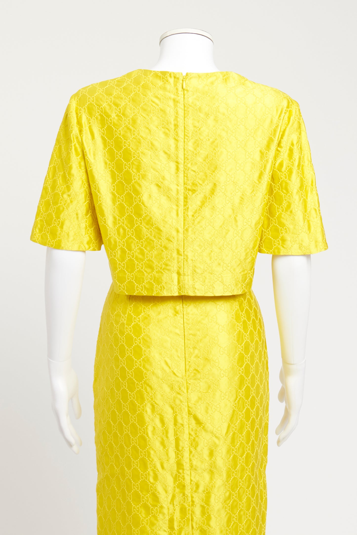 Yellow Silk GG Preowned Short Sleeved Top