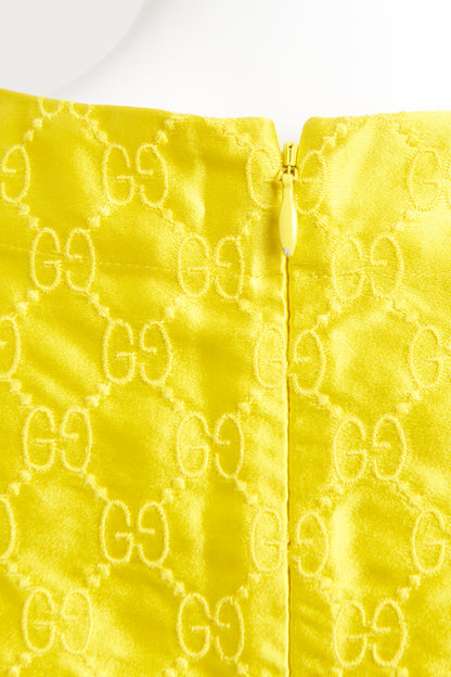 Yellow Silk GG Preowned Short Sleeved Top