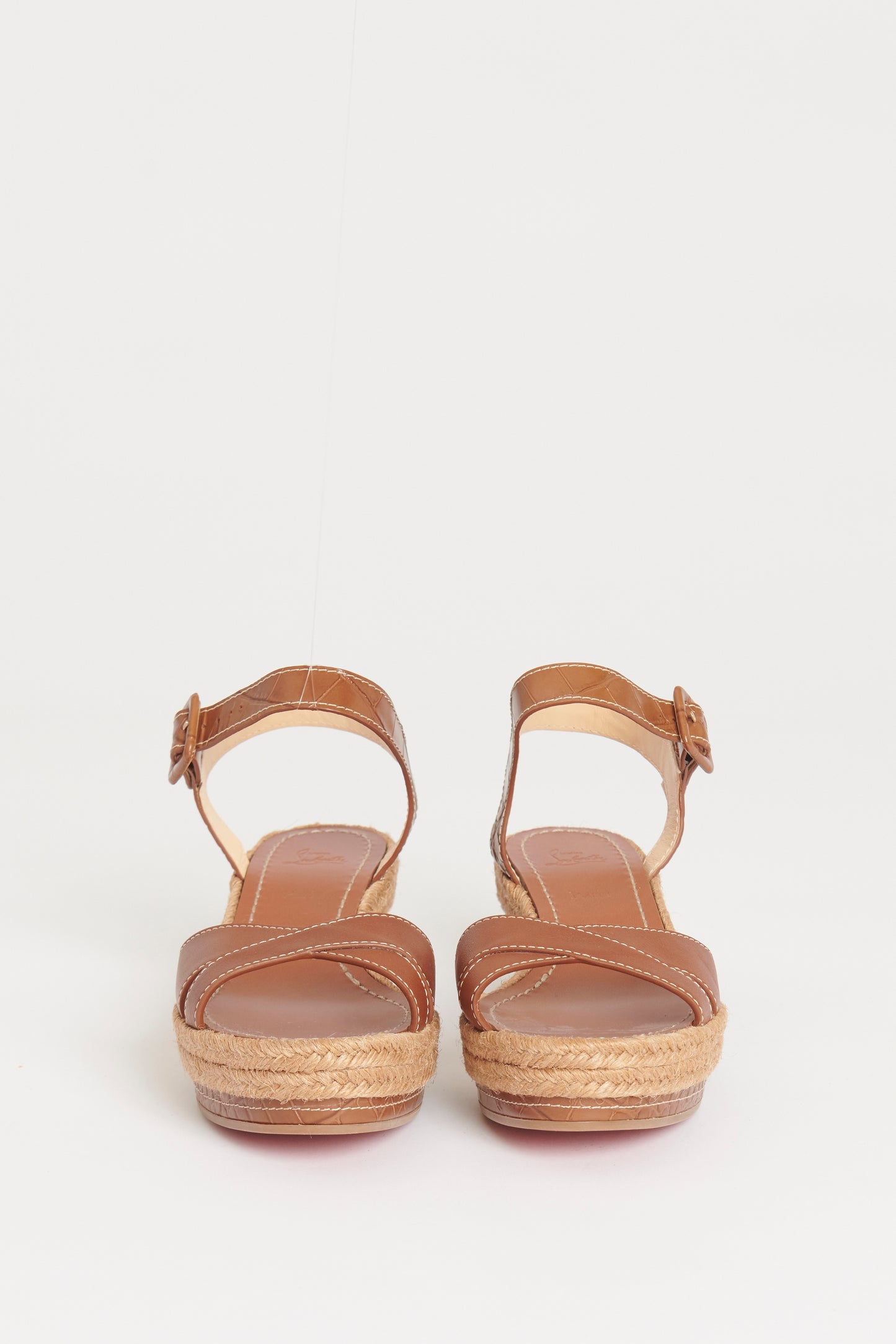 Brown Leather Almerio 60 Preowned Sandals