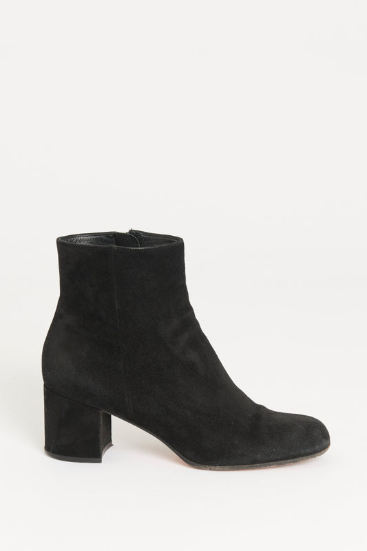 Black Suede Margaux Preowned Boots