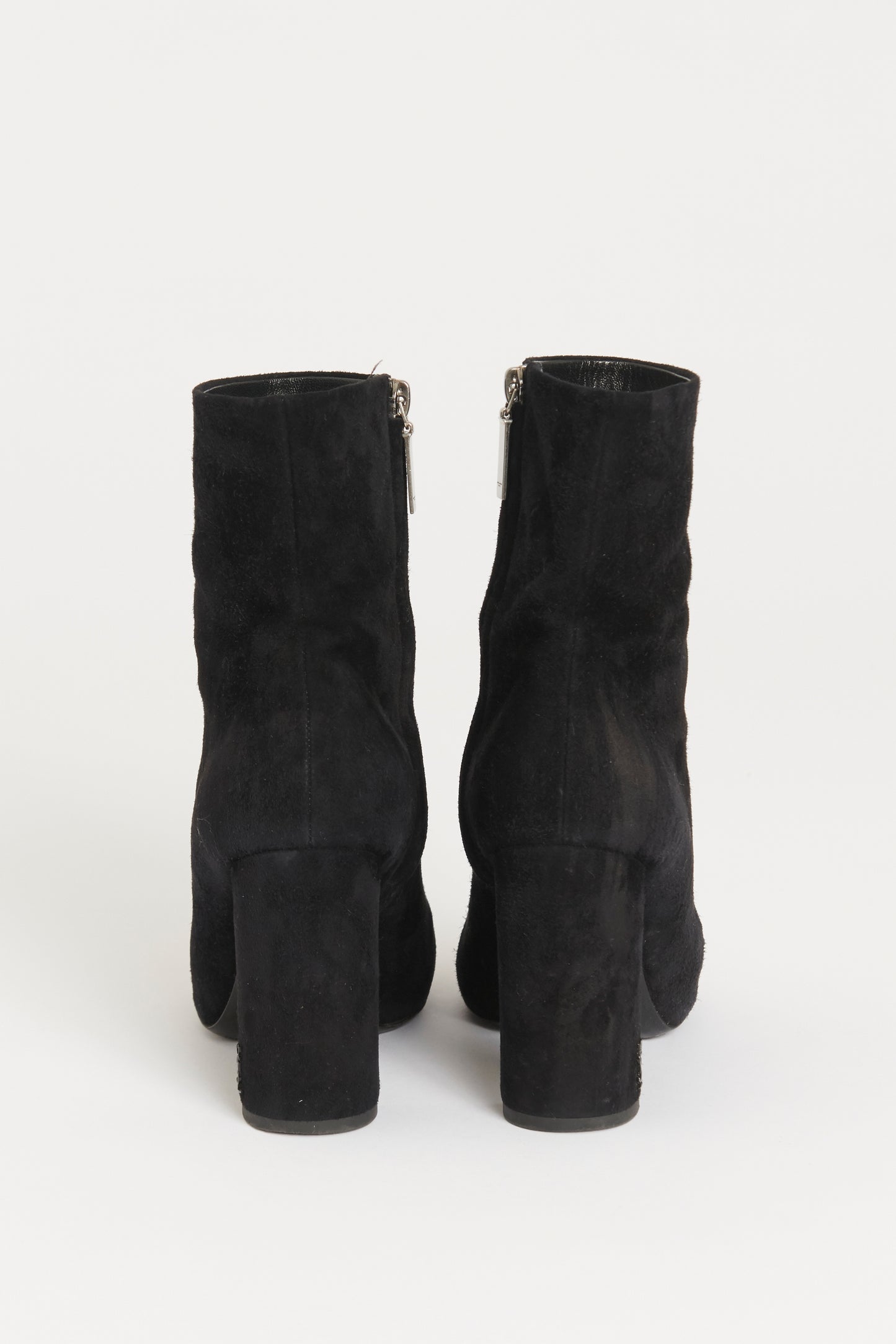 Black Suede Lou Preowned Ankle Boots