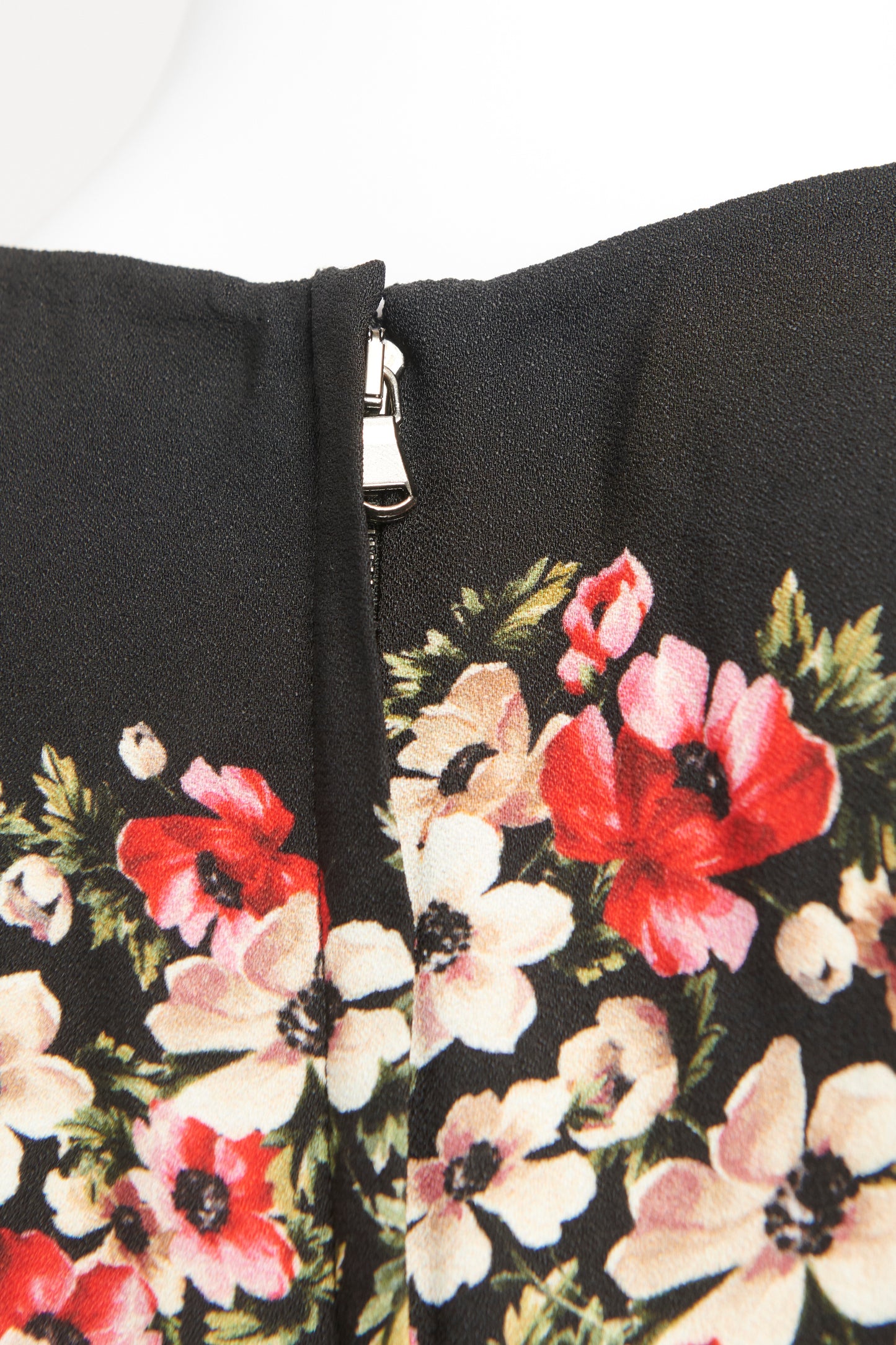 Black Viscose Preowned Floral Long Sleeve Blouse