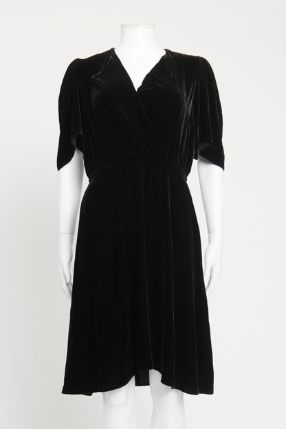 Black Velvet Preowned Knee Length Dress