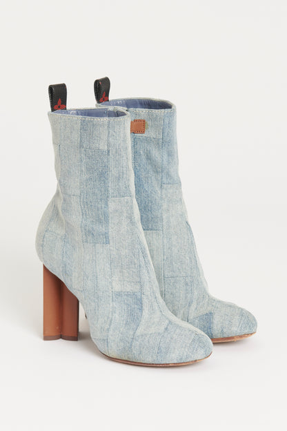 Spring 2015 Blue Denim Preowned Ankle Boots