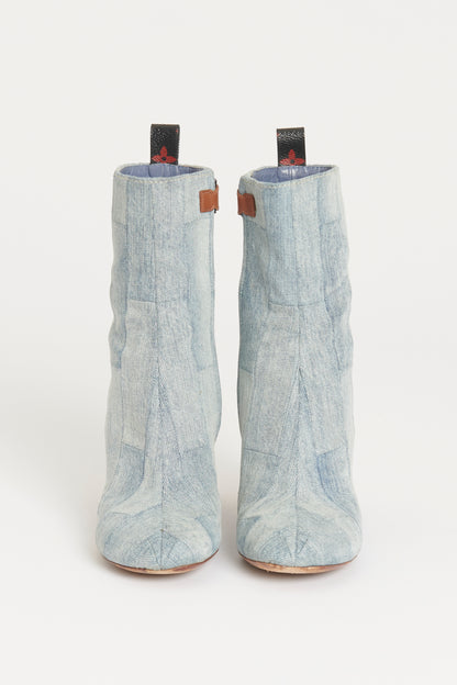 Spring 2015 Blue Denim Preowned Ankle Boots