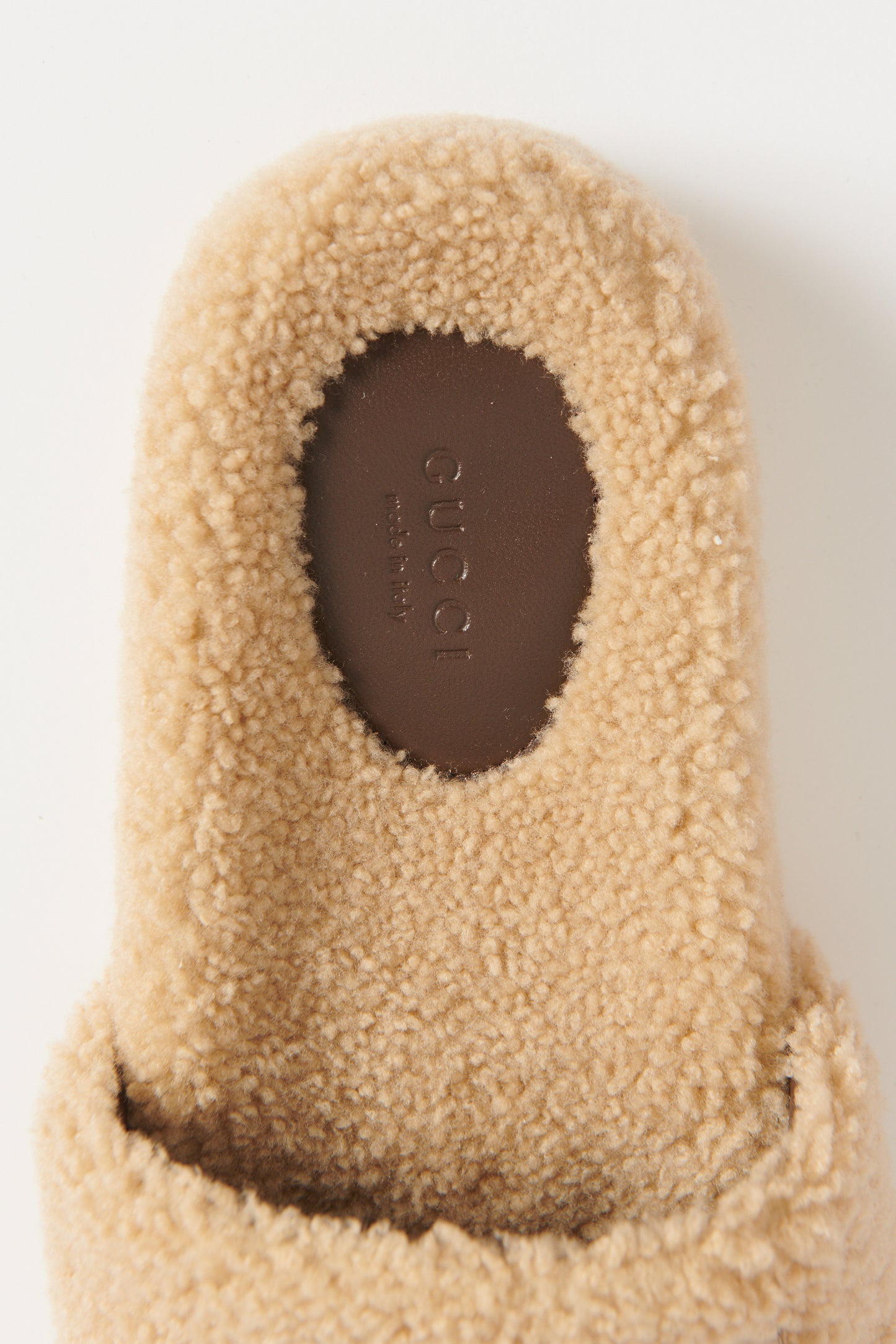 Butterscotch Shearling Preowned Slides