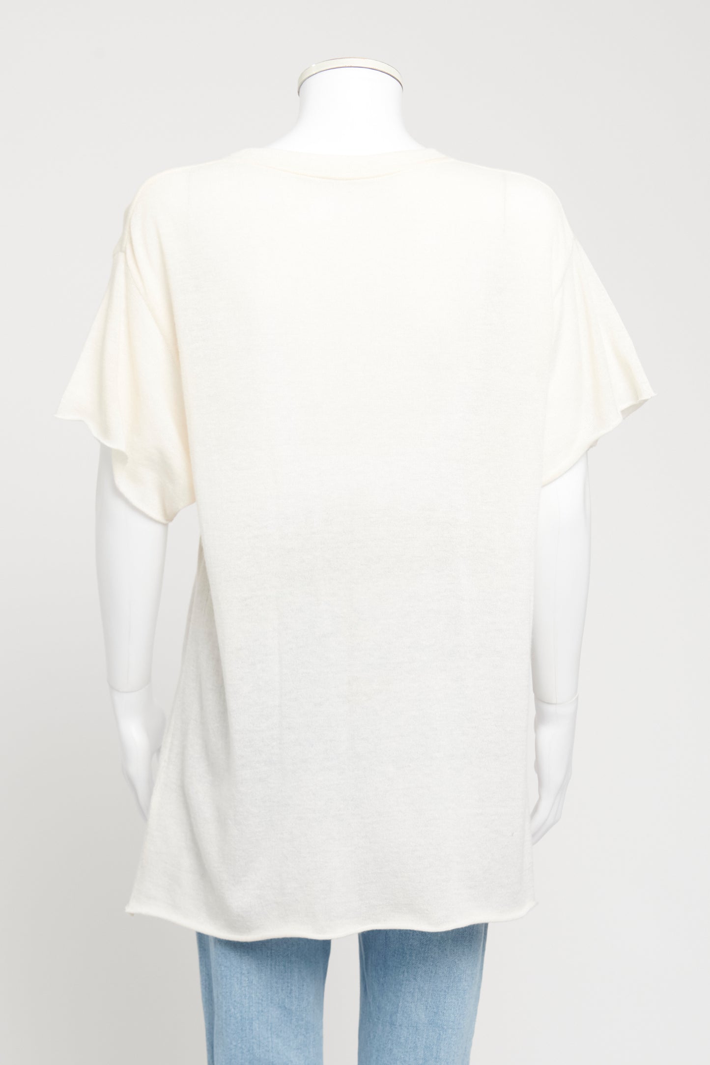 Cream Cashmere Blend Preowned Ibiza T-shirt