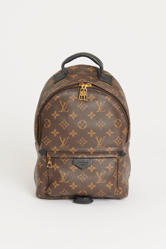 2016 Brown Canvas Preowned Palm Springs PM Monogram Backpack