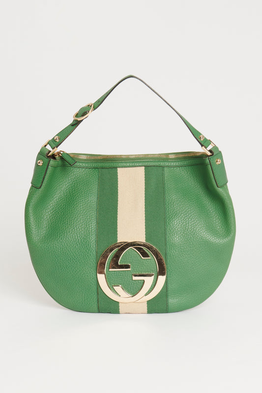 Green Leather Preowned Blondie GG Hobo Shoulder bag