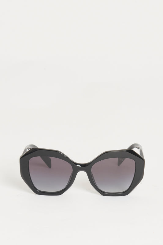 Black Acetate Preowned Oversized Gradient Sunglasses