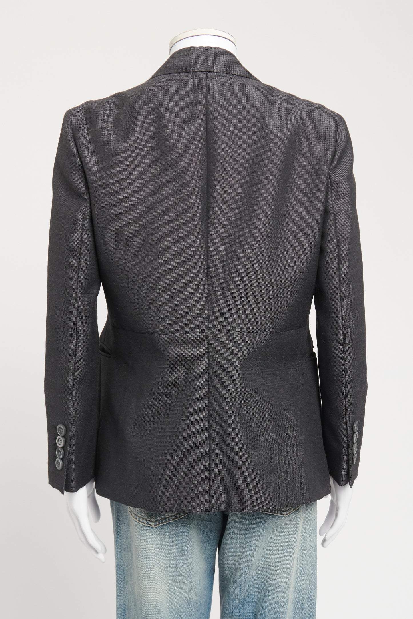 Grey Single Breasted Preowned Blazer