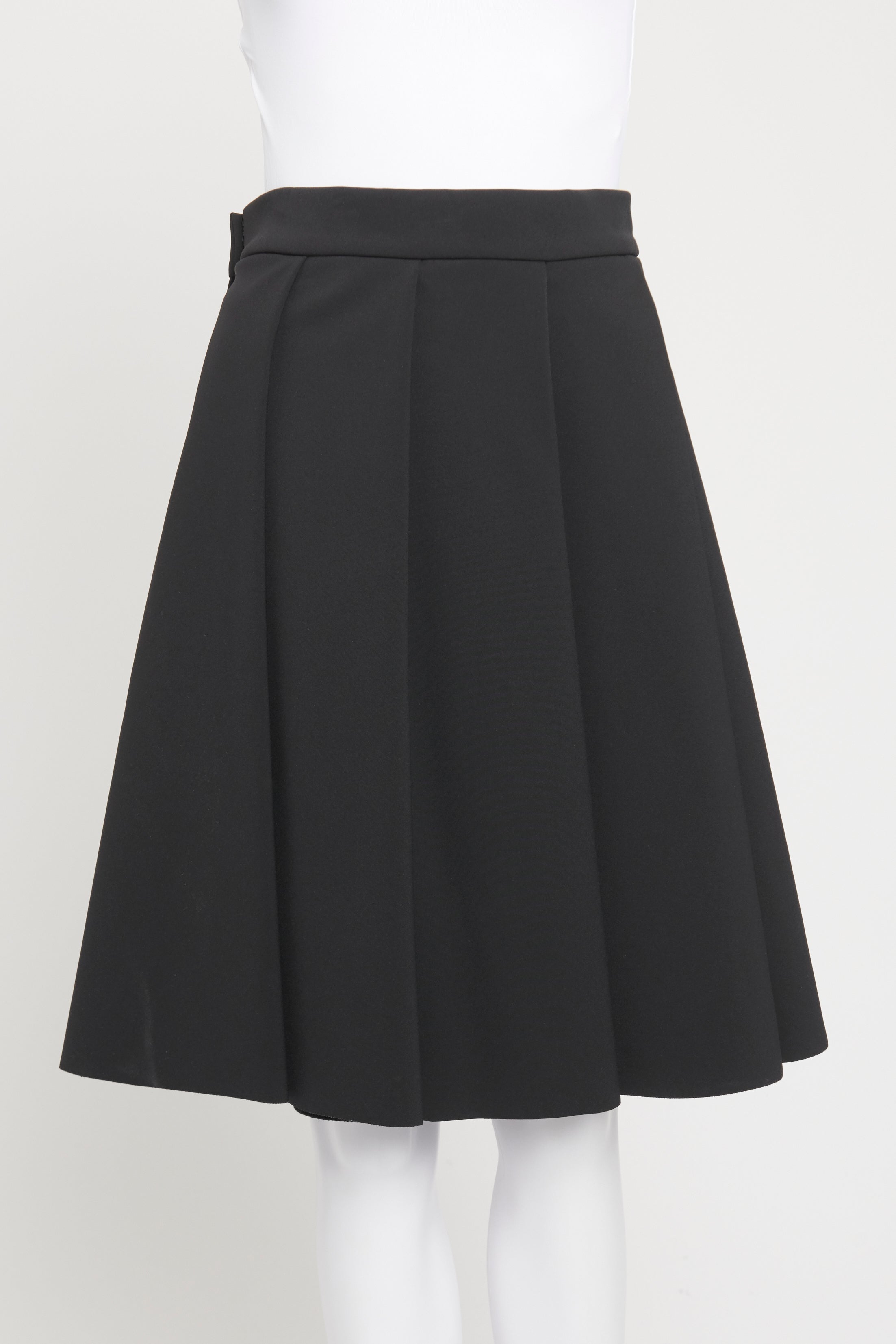 A line skirt knee length black best sale