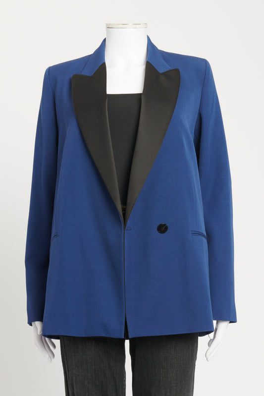 Navy Wool Preowned Tuxedo Blazer