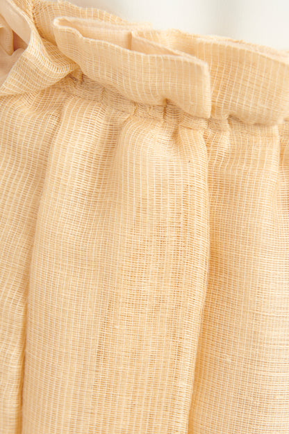 Nude Tulle Linen Preowned Full Skirt