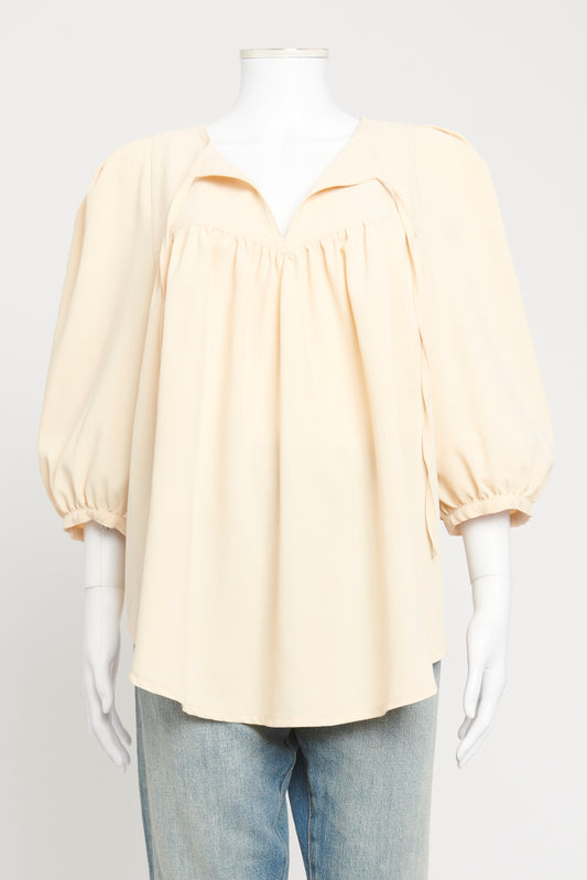 Neutral Polyester Preowned Tunic Top