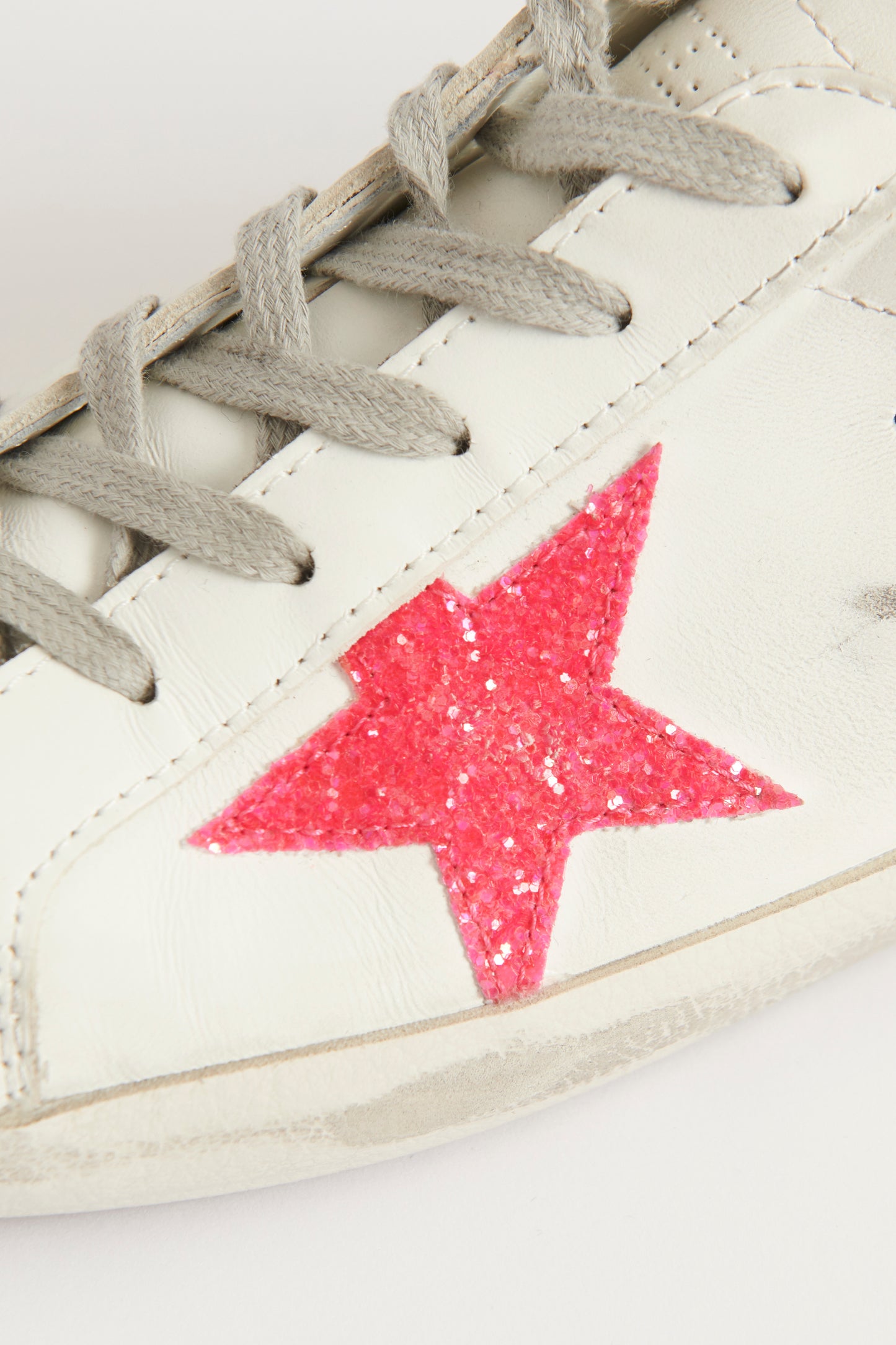 White Leather Preowned Superstar Sabot Trainers