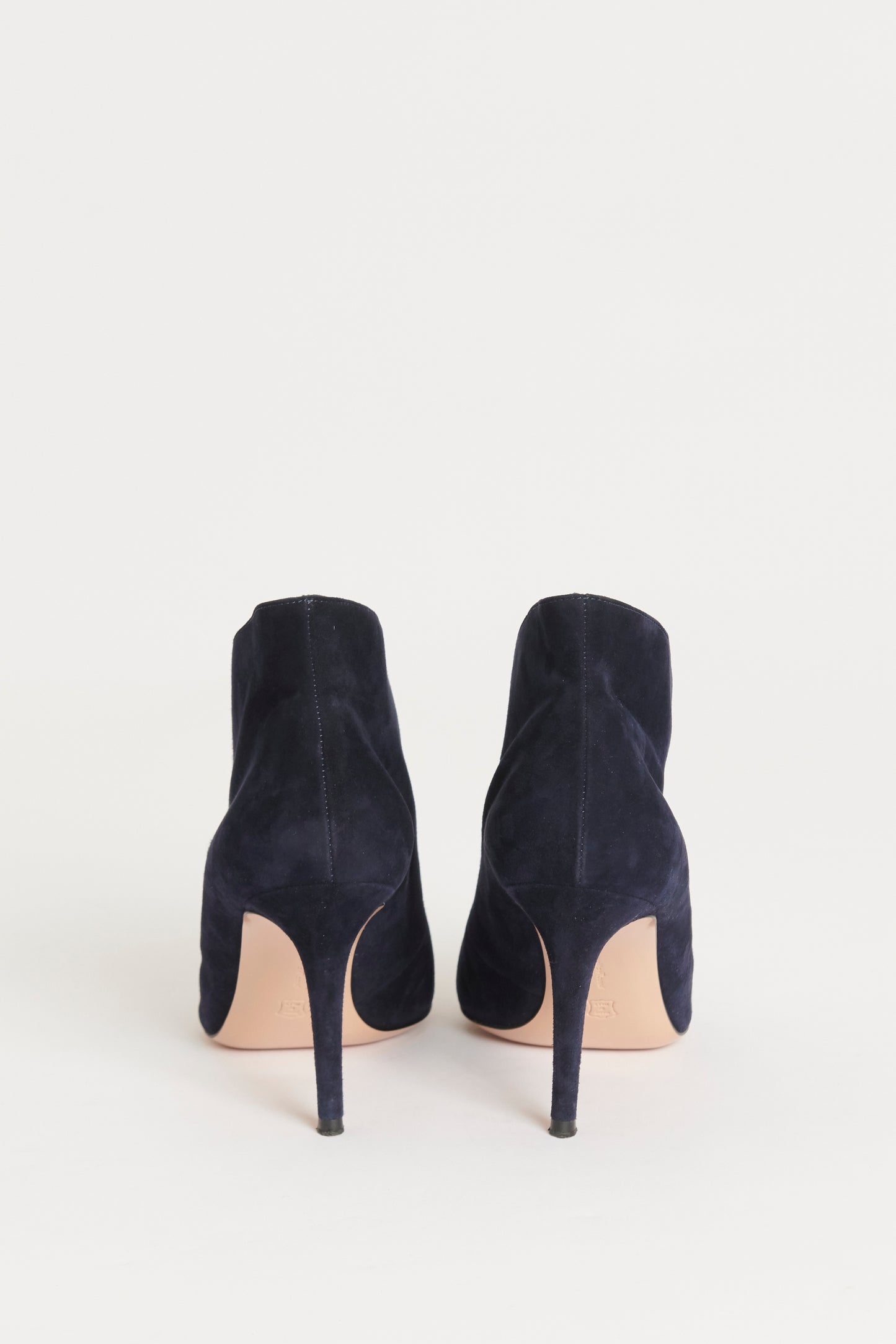 Navy Suede Preowned Vania Ankle Boots