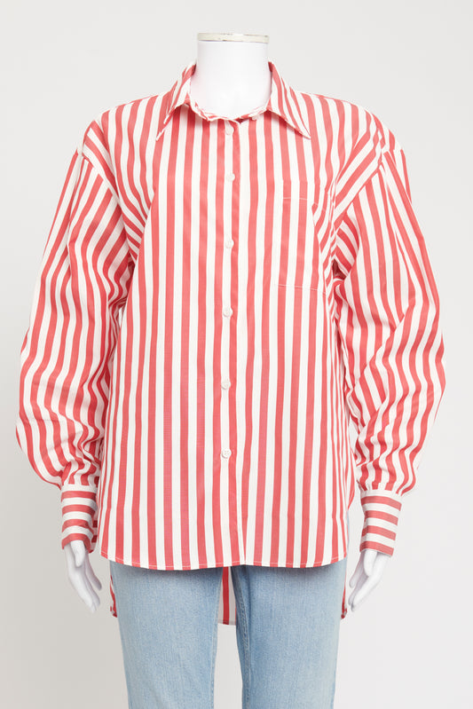 Candy Striped Polyester Lui Oversized Shirt