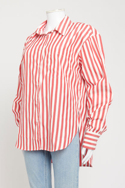 Candy Striped Polyester Lui Oversized Shirt