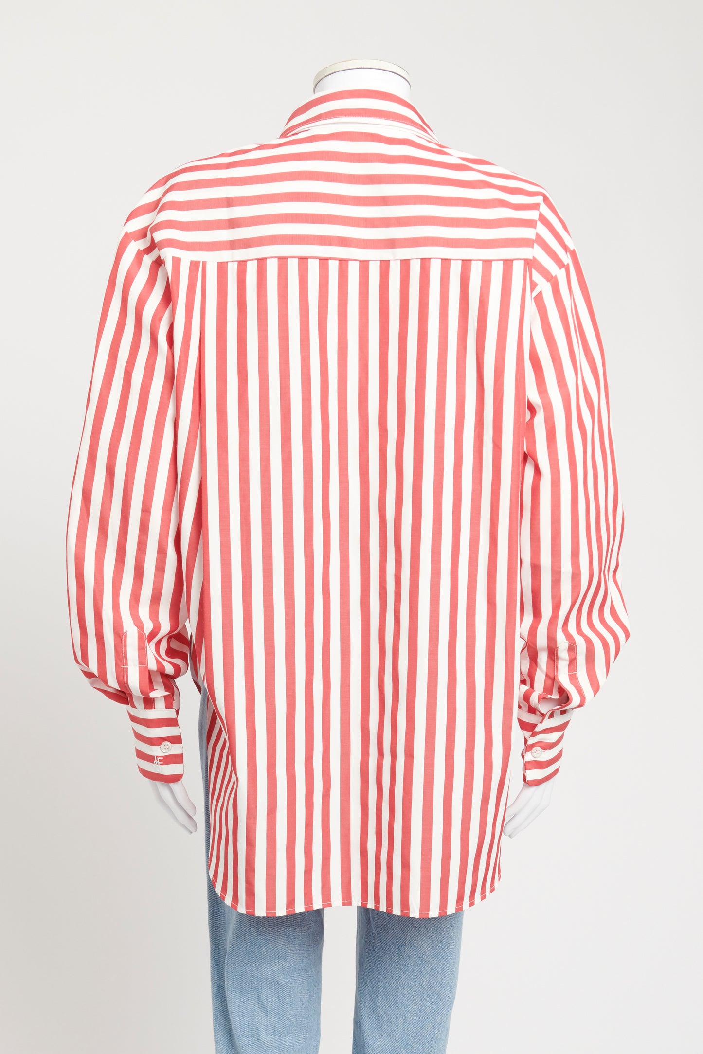 Candy Striped Polyester Lui Oversized Shirt