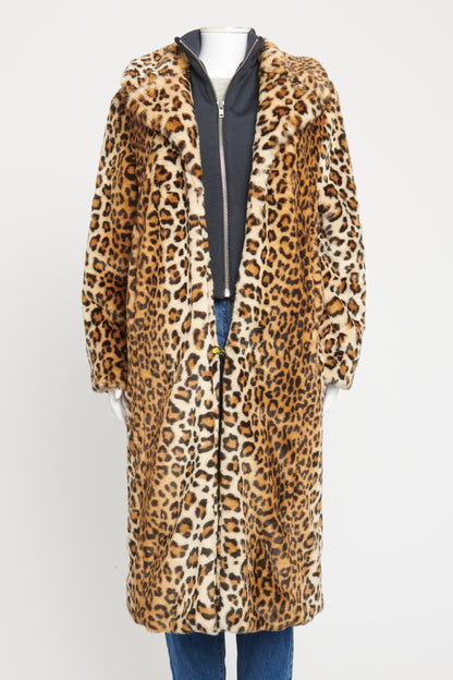 Beige Faux Fur Preowned Ferris Coat