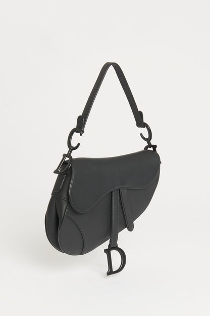 2020 Ultramatte Black Calfskin Preowned Saddle Bag