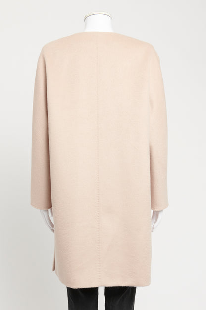 Light Pink Cashmere Preowned Belted Coat