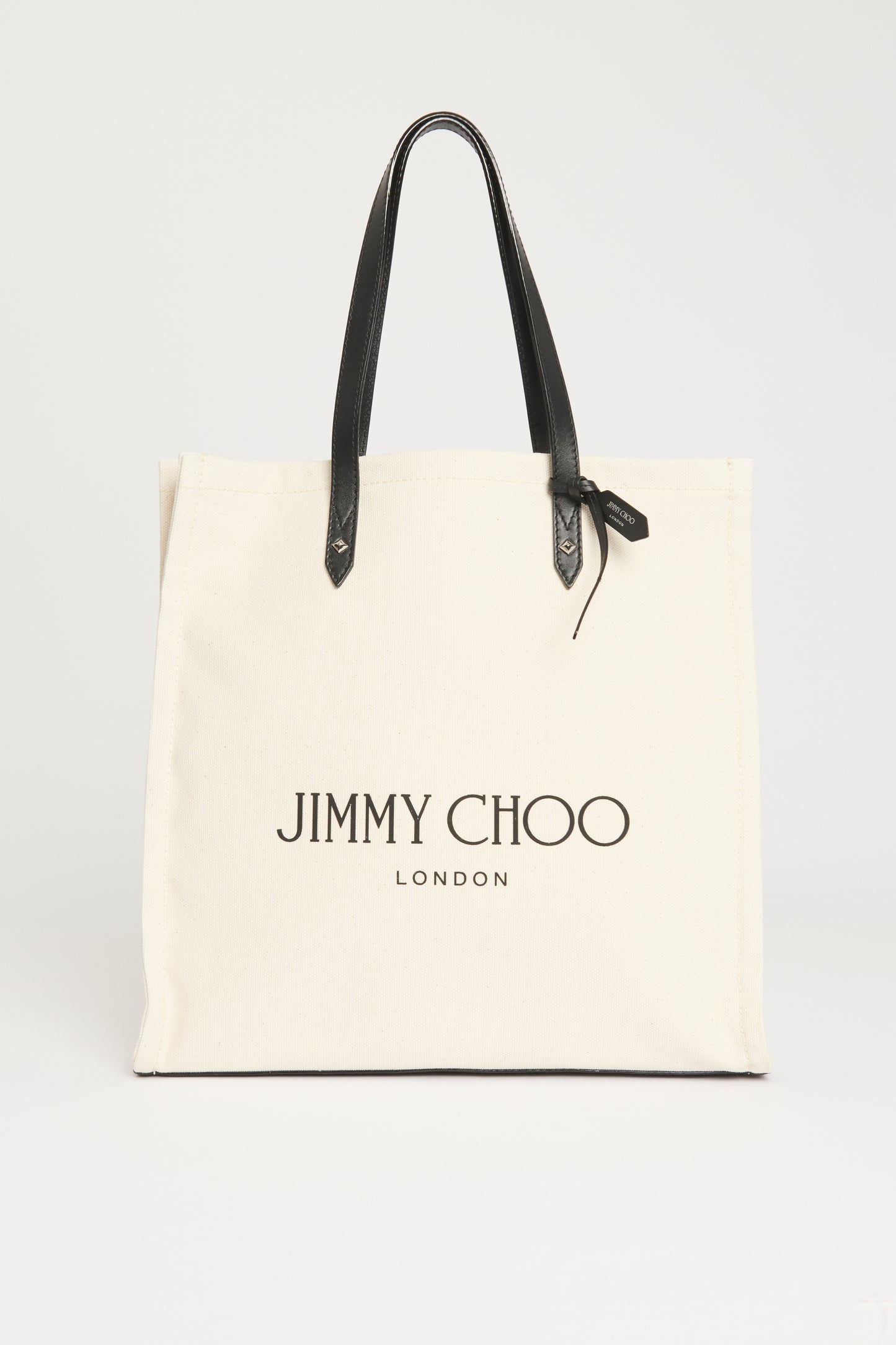 Cream Canvas Preowned Logo Tote