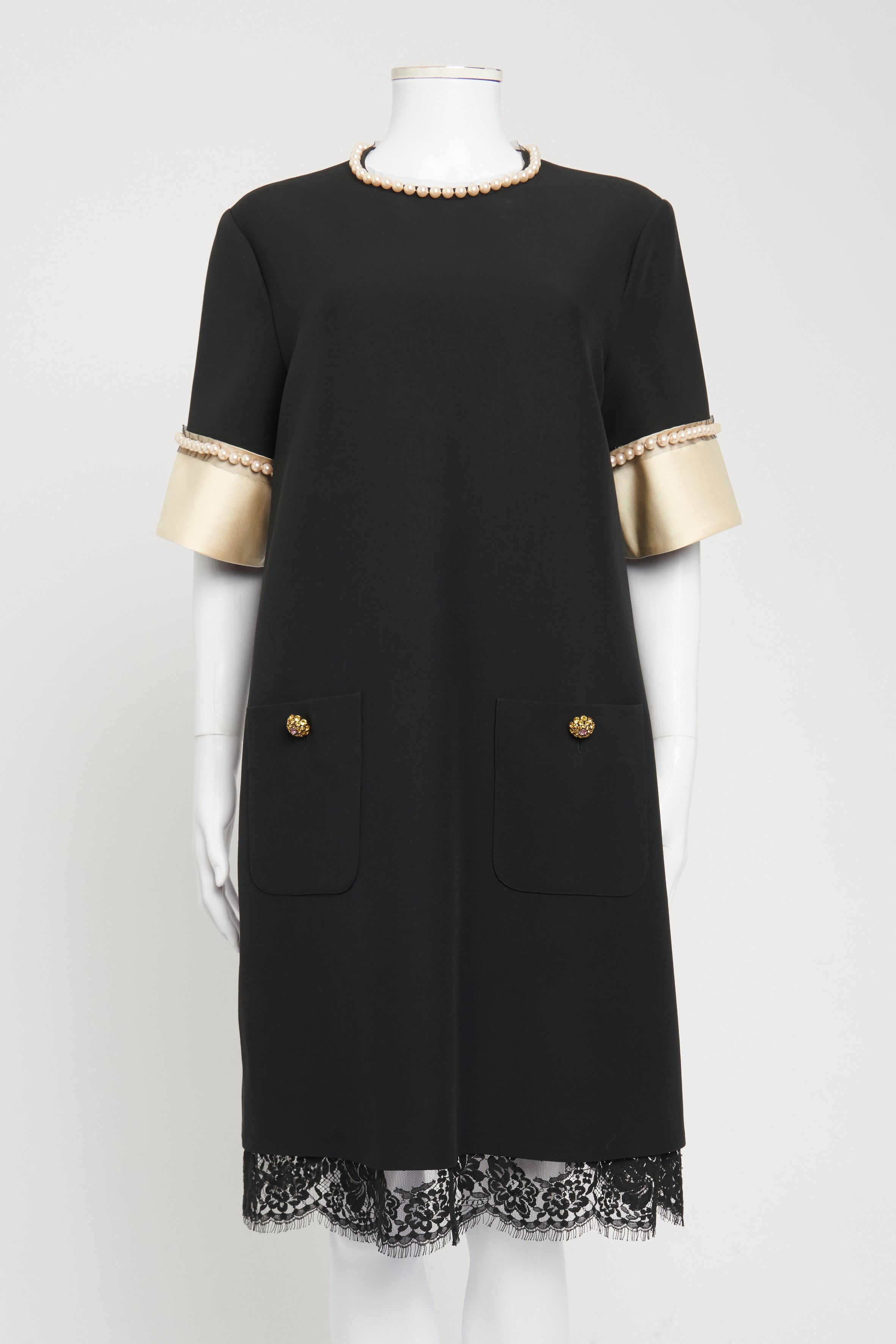 Black wool outlet shift dress