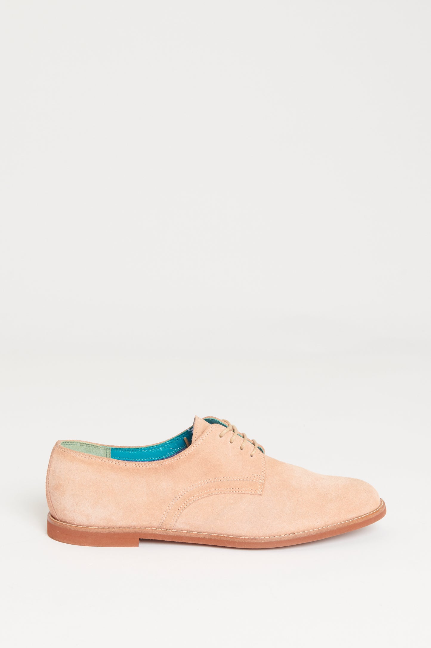 Salmon Pink Suede Preowned Bukka Joe Lace Up Oxfords