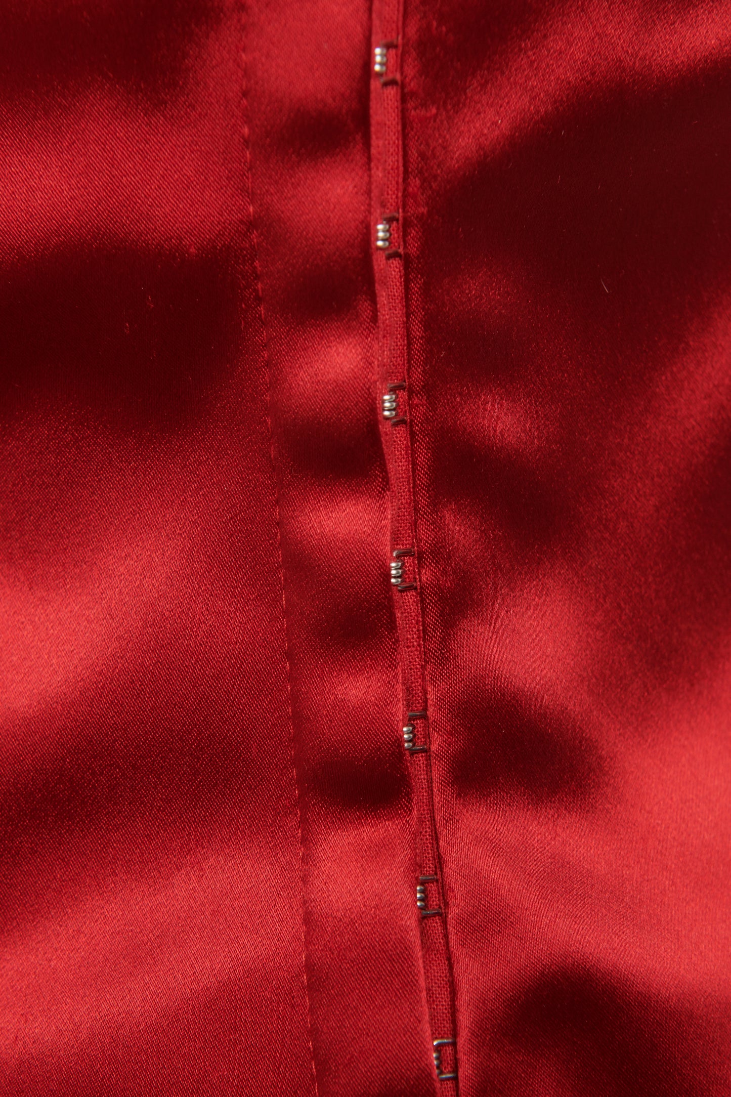 2000's Red Satin Preowned Bustier Top