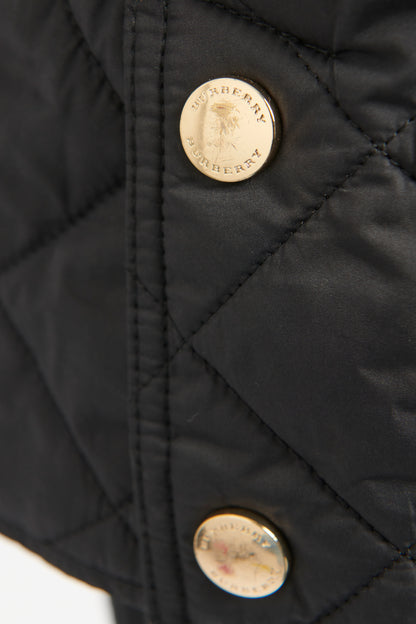 Black Nylon Preowned Quilted Jacket