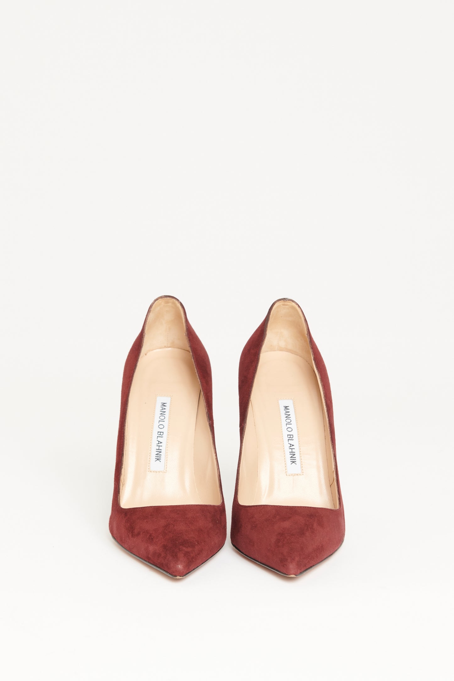 Burgundy Suede Preowned BB Pointed Toe Pumps