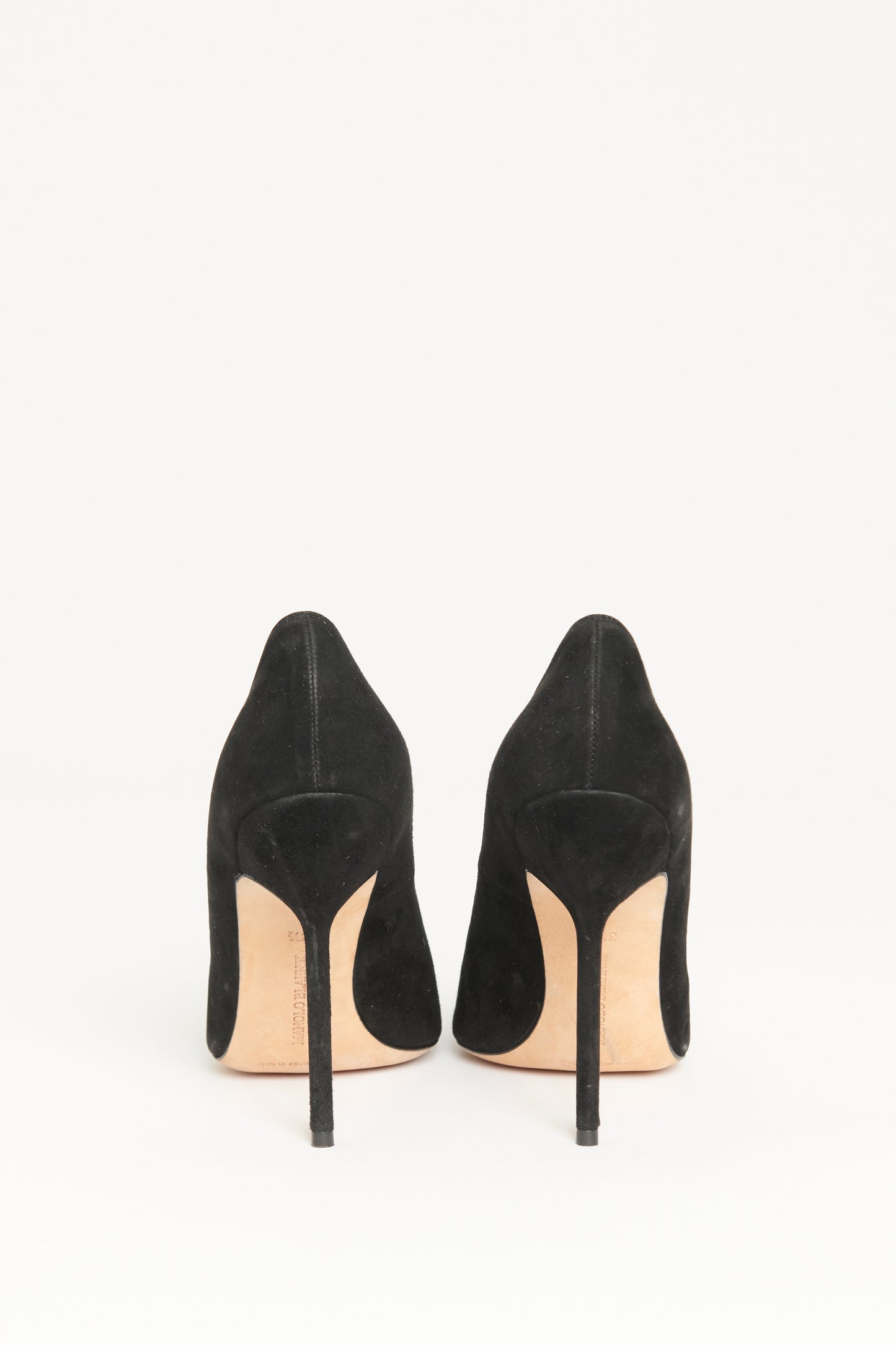 Black Suede Preowned BB Pointed Toe Pumps