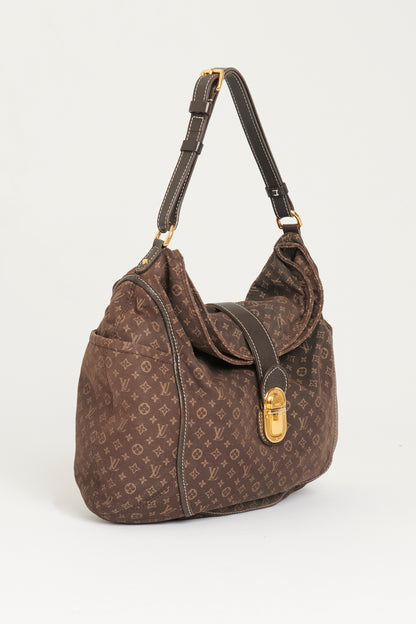 2011 Brown Canvas Preowned Idylle Romance Hobo Shoulder Bag