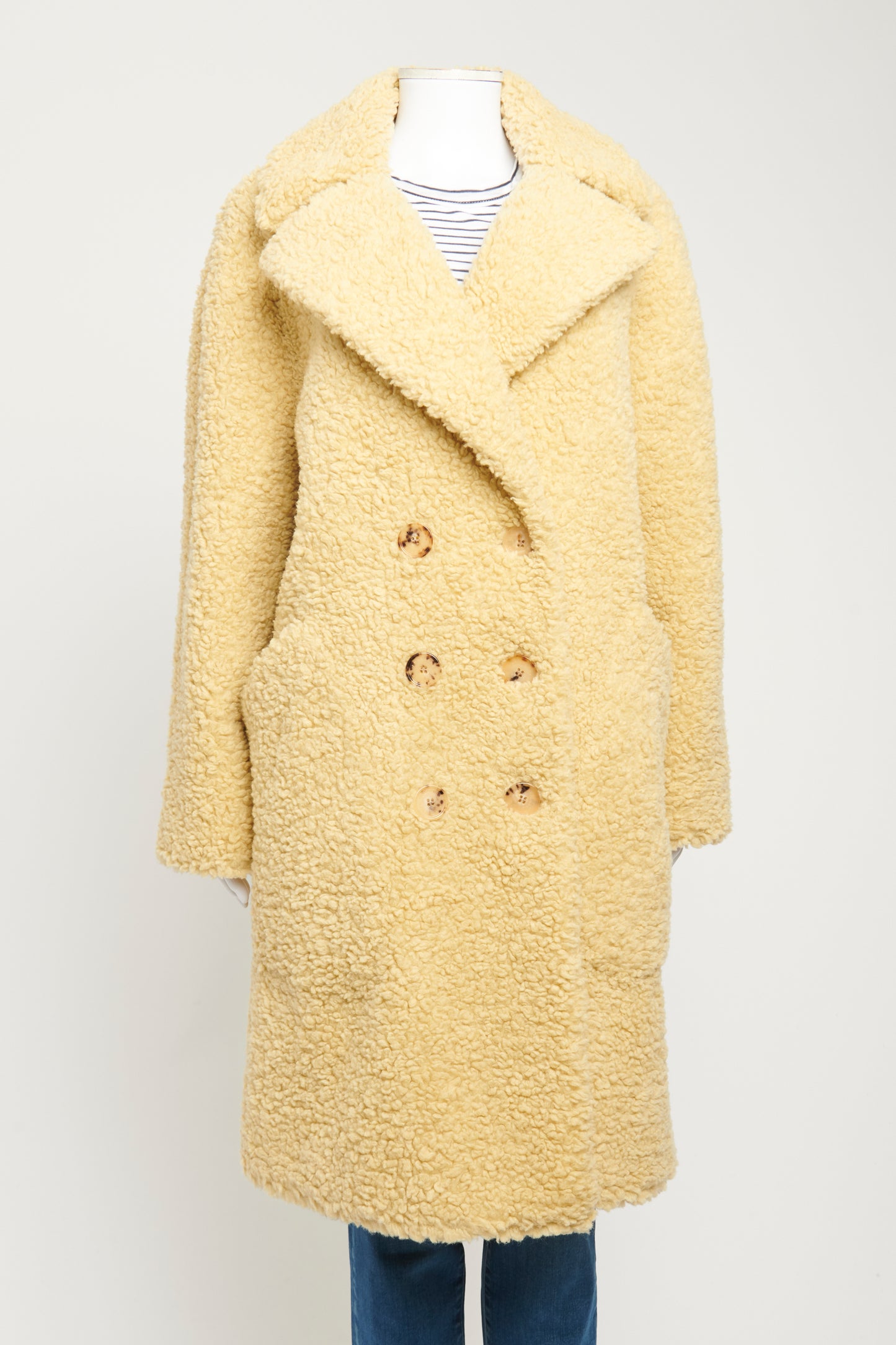 Beige Wool Lillingstone Preowned Teddy Coat