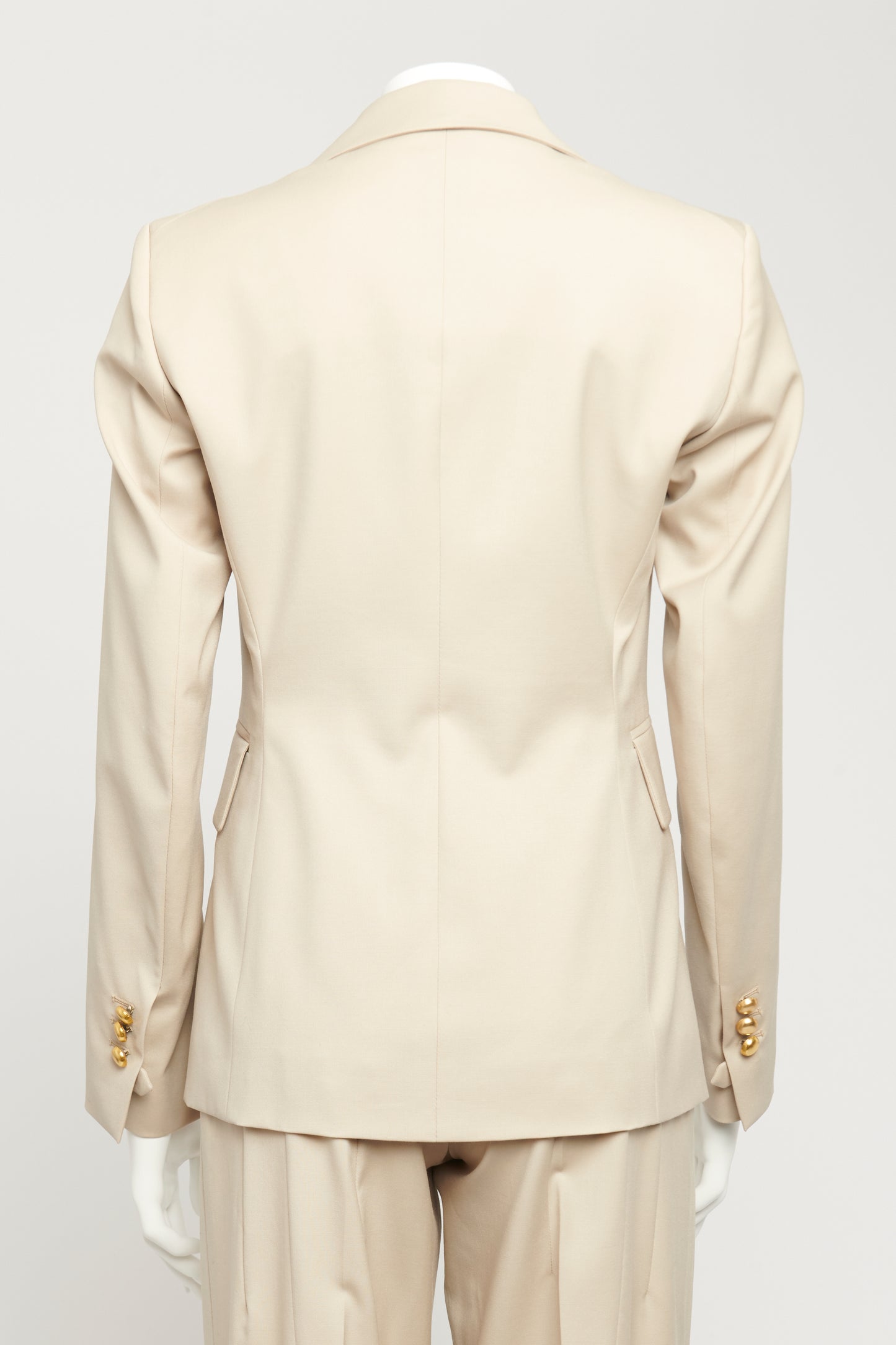 Beige Preowned Blazer and Trouser Suit