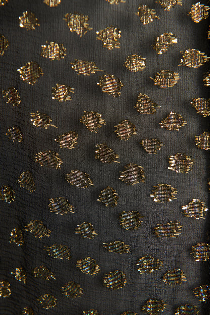 Black Silk Gold Spot Preowned Shirt