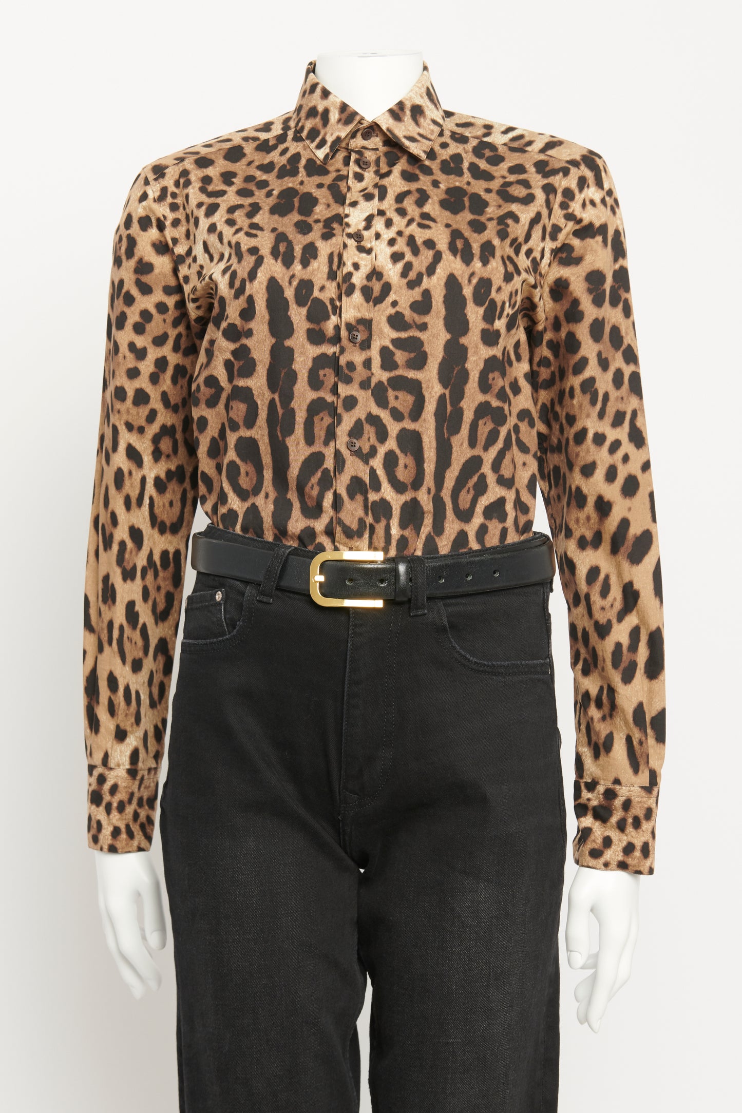 Animal Print Cotton Preowned Shirt