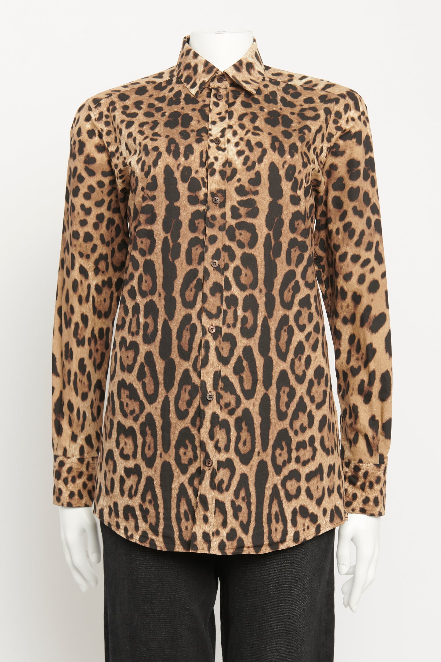 Animal Print Cotton Preowned Shirt