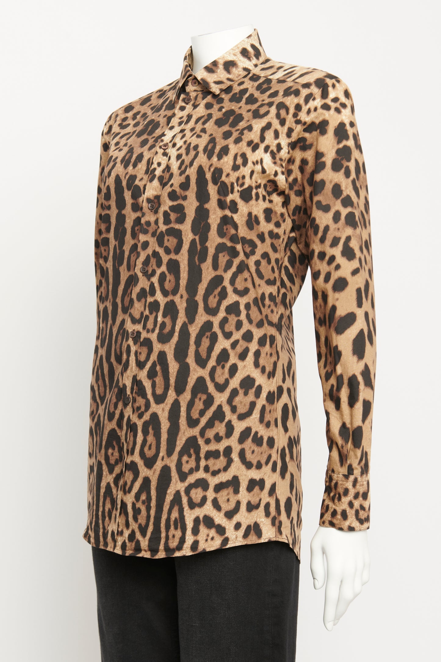 Animal Print Cotton Preowned Shirt