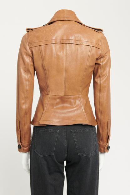 Brown Leather Preowned Jacket