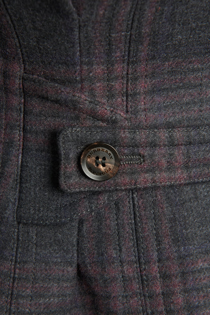 Tartan Wool Fitted Preowned Jacket