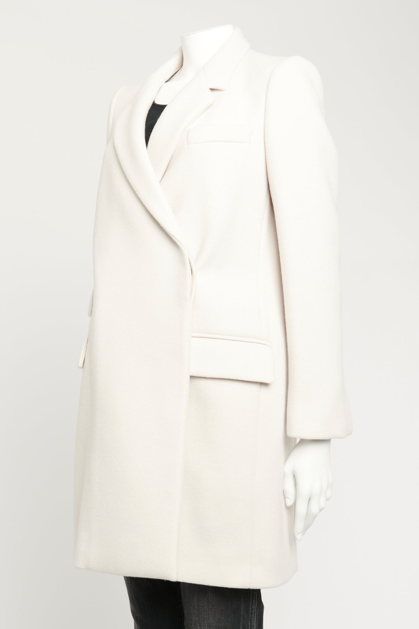 2010 Off-White Wool and Cashmere Preowned Tailored Coat