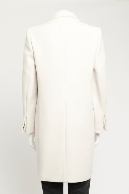2010 Off-White Wool and Cashmere Preowned Tailored Coat