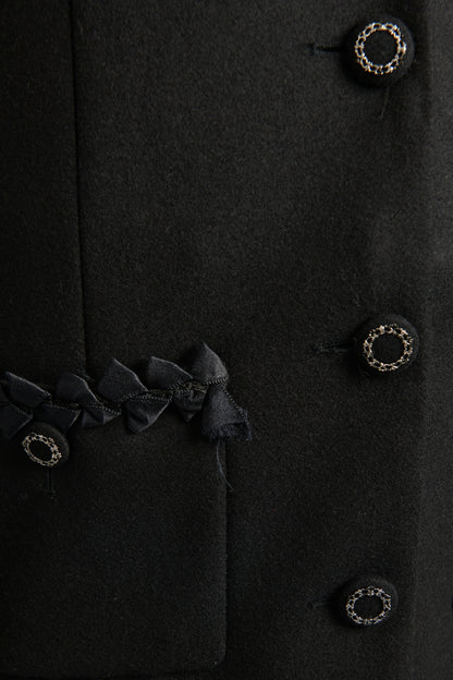 2008 Black Wool & Cashmere Preowned Métiers d'Art Embroidered Jacket